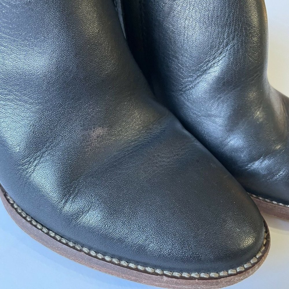 MADEWELL The Billie Boot Bootie Ankle Boot Black Leather Stacked Heel Size 8 - Picture 12 of 12